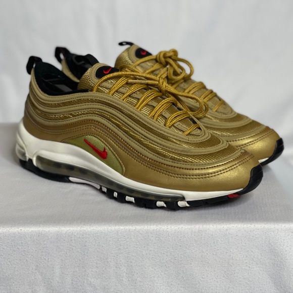 SZ 7 AIR MAX 97 OG QUICK-STRIKE GS 'METALLIC GOLD' 2017 QUICK SHIPPING!!! EASY!! - Picture 12 of 14